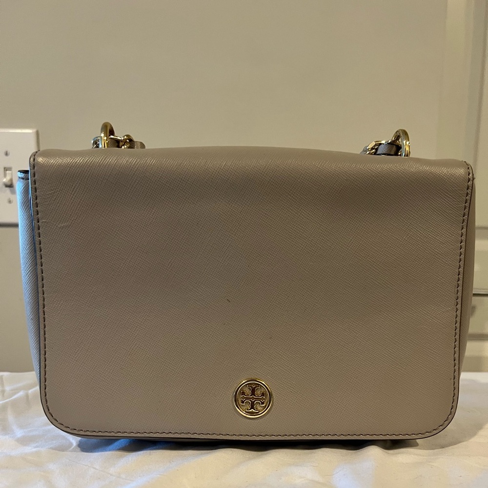 Tory Burch Saffiano Leather Convertible Chain Shoulder Bag